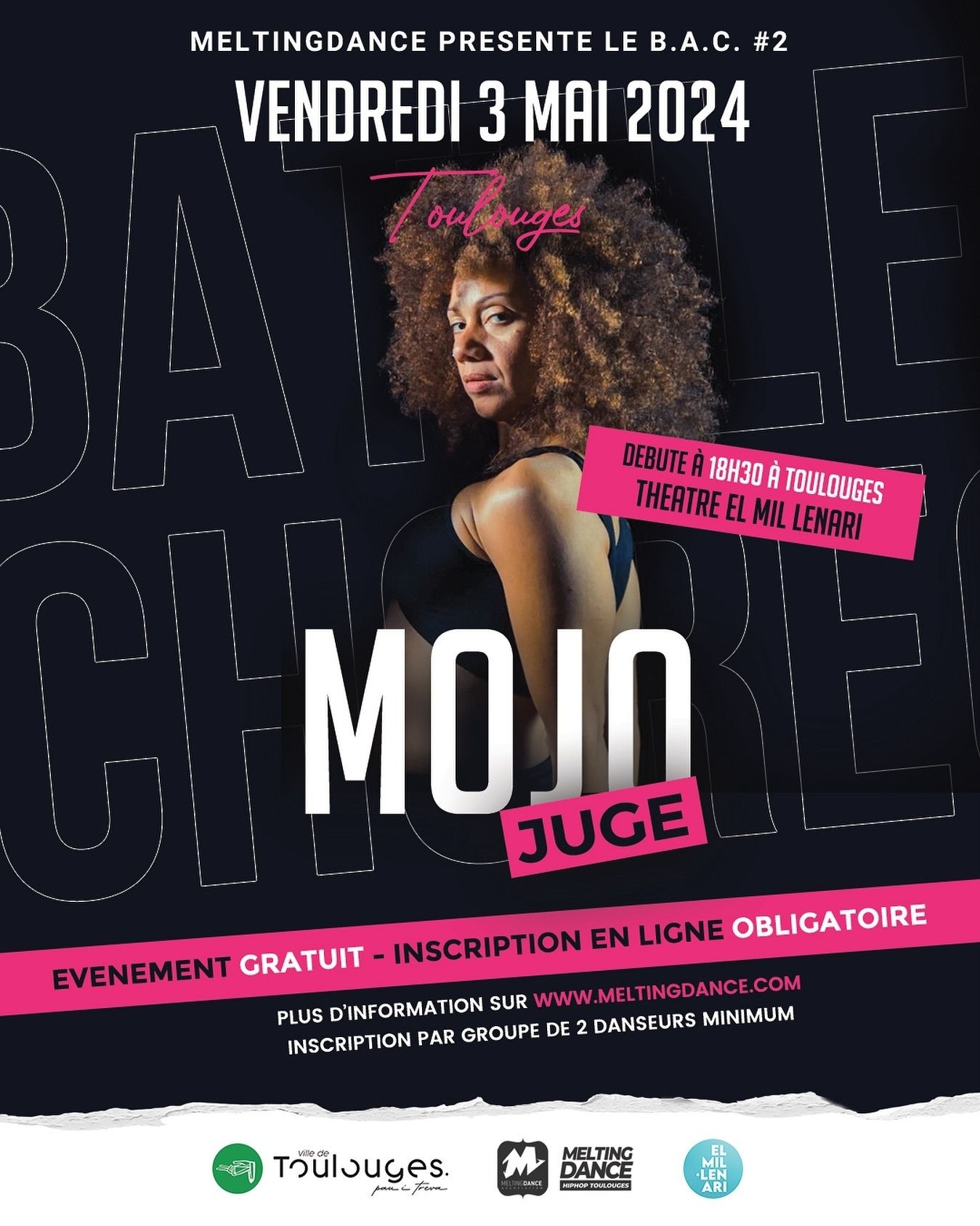 Rendez-vous avec @m_ojo_ ce vendredi pour la 2eme édition du B.A.C. au @theatre_el_mil.lenari à pa...